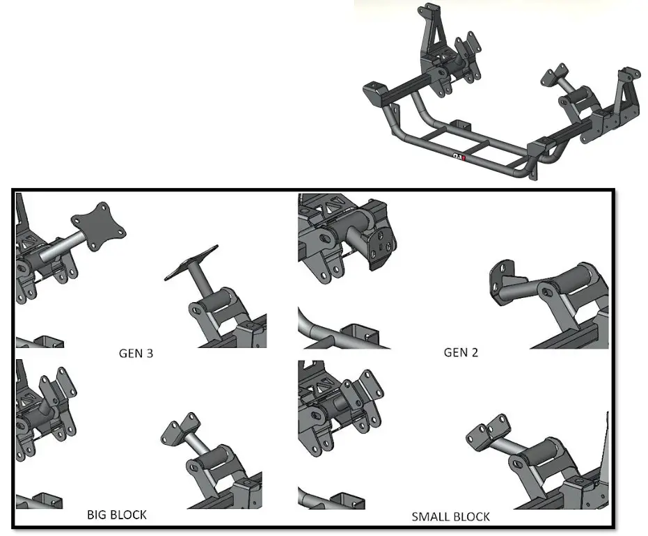 QA1 7740-341 Front Coil Over Conversion Engine Mounts - Fig6