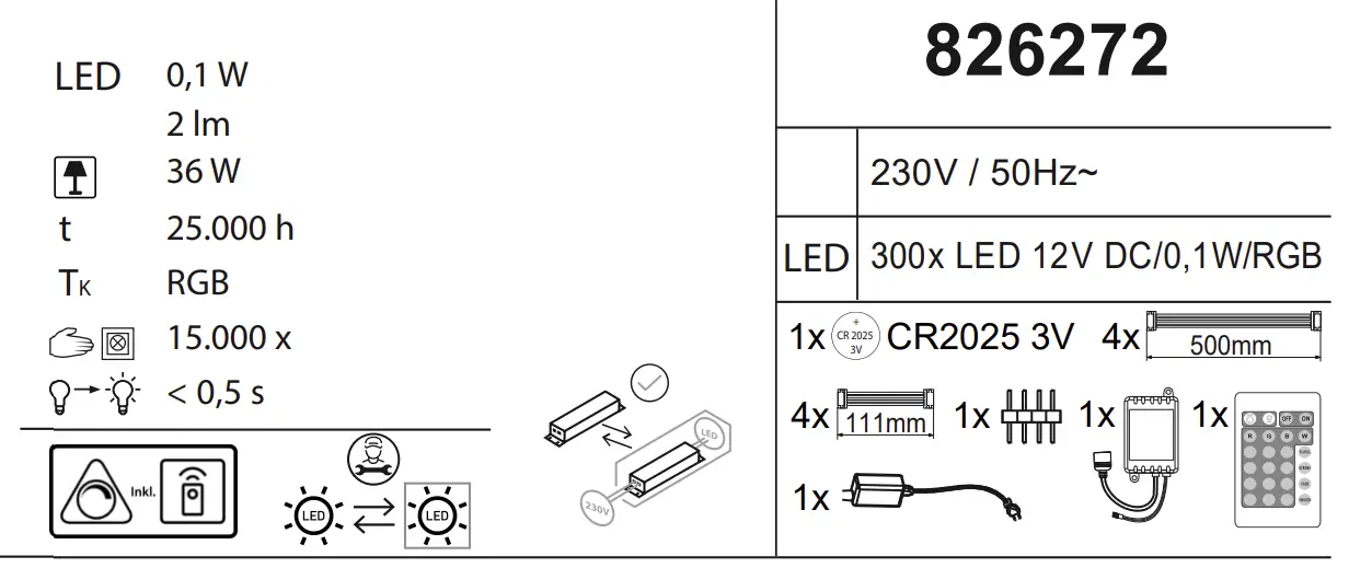 TEANIA Light Strips LED Installation illustration