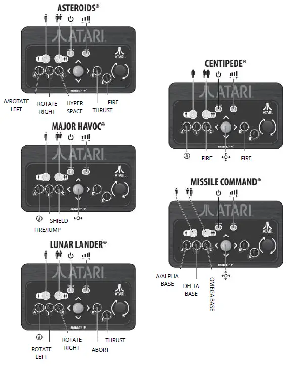 ARCADE 1UP ATR-E-20650 ATARI COUCHCADE Wireless Gaming System 6