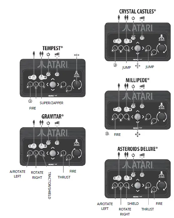 ARCADE 1UP ATR-E-20650 ATARI COUCHCADE Wireless Gaming System 7