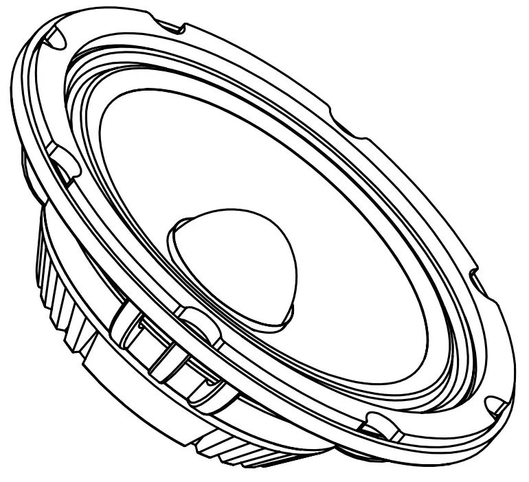 DS18 PRO NEO8SLIM 8 Inch Slim Mid Range Loudspeaker with Bullet and Neodymium Magnet