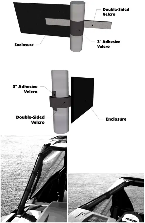 FALCON RIDGE PO-14RZR4-FC04 Polaris 2014-2018 RZR4 Full Cab with Aero-Vent Lexan Windshield-fig2