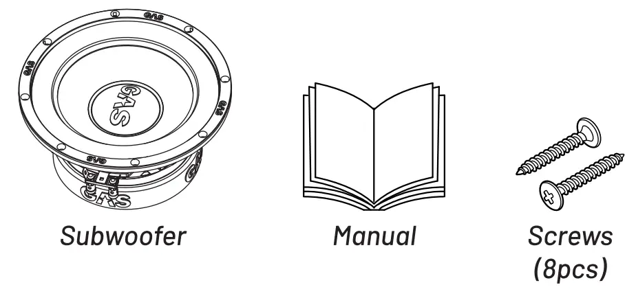 GAS AUDIO POWER S2 8D2 Component Subwoofers - Fig