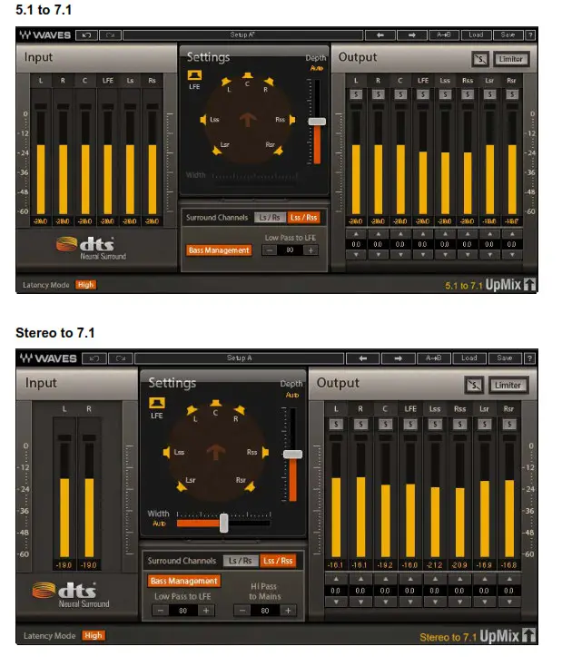 WAVES DTS Neural UpMix - Interface