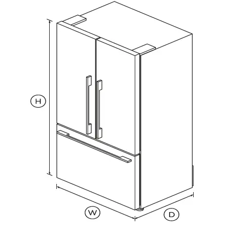 FISHER PAYKEL RF610ADX5 Freestanding French Door Refrigerator Freezer, 90cm, 569L FIG- (1)