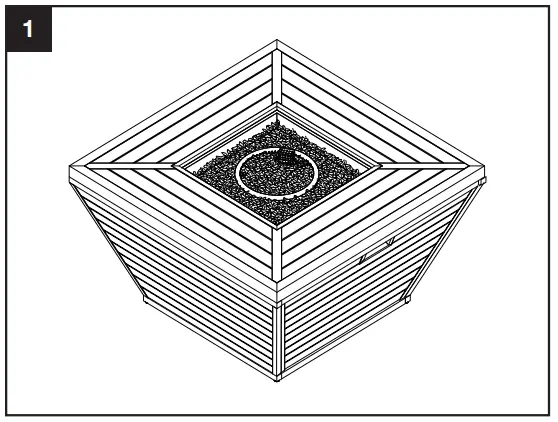 Sunbeam Aluminum Fire Table -Storage1