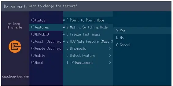 MATRIX SWITCHING MODE