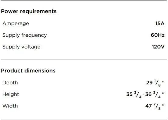 FIG 5 SPECIFICATIONS