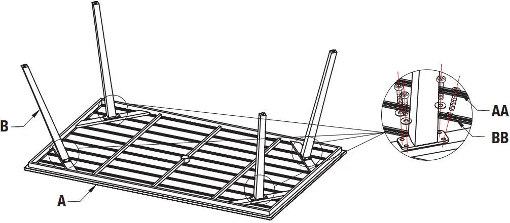 HAMPTON BAY Heather Glen 7 Piece Dining A05