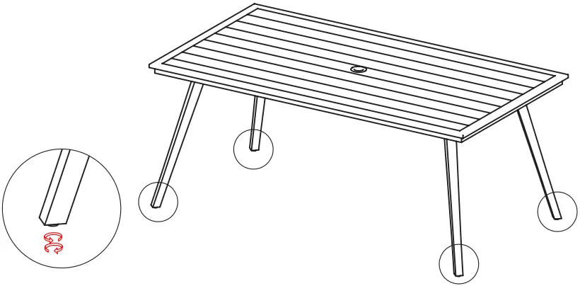 HAMPTON BAY Heather Glen 7 Piece Dining A06