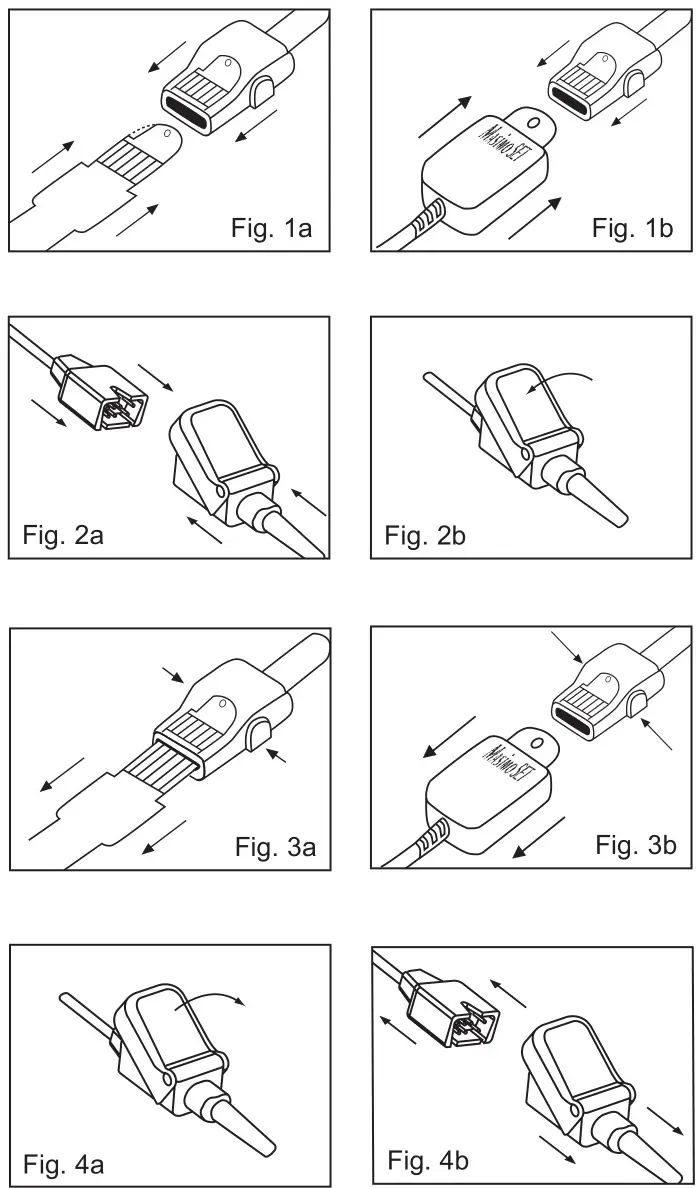 Masimo Red PC Series Red Patient Cables - Fig. 1, 2, 3, 4