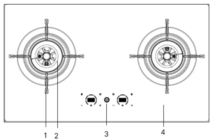 MODENA BH 6725 LF Built in Gas Hob - Fig 2