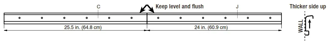 EVERBILT 90466 25 5 in Double Shelf - Installation