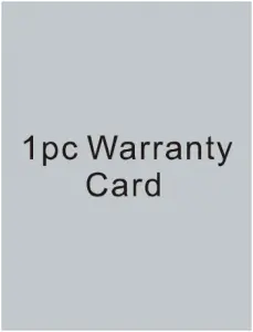E55UV80A - Accessory - Warranty Card