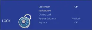 E55UV80A - Menu Operation - Lock