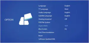 E55UV80A - Menu Operation - Option