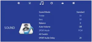 E55UV80A - Menu Operation - Sound