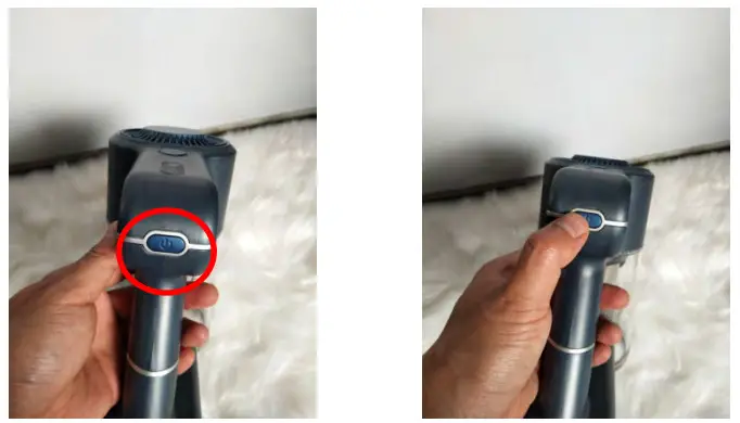 Airflo AFV6062 2 in 1 Cordless Handstick Vacuum Cleaner - button operates