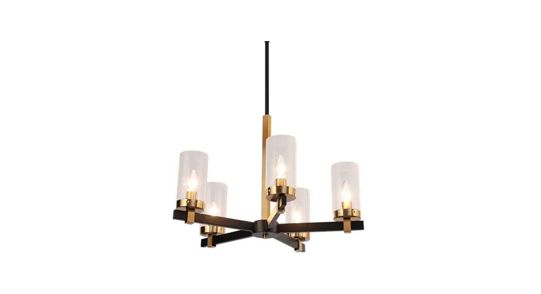 Zevni A04761c5 Rudolf 5-light Black-gold Modern-contemporary Chandelier Installation Guide