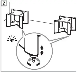 Place the speaker stand at the setup location