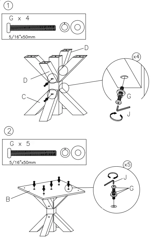 ASHLEY D71850B Dining Room Kodatown Dining Table Base 2