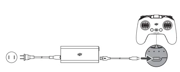 dji FPV Remote Controller 2 User Guide - Charging Via USB