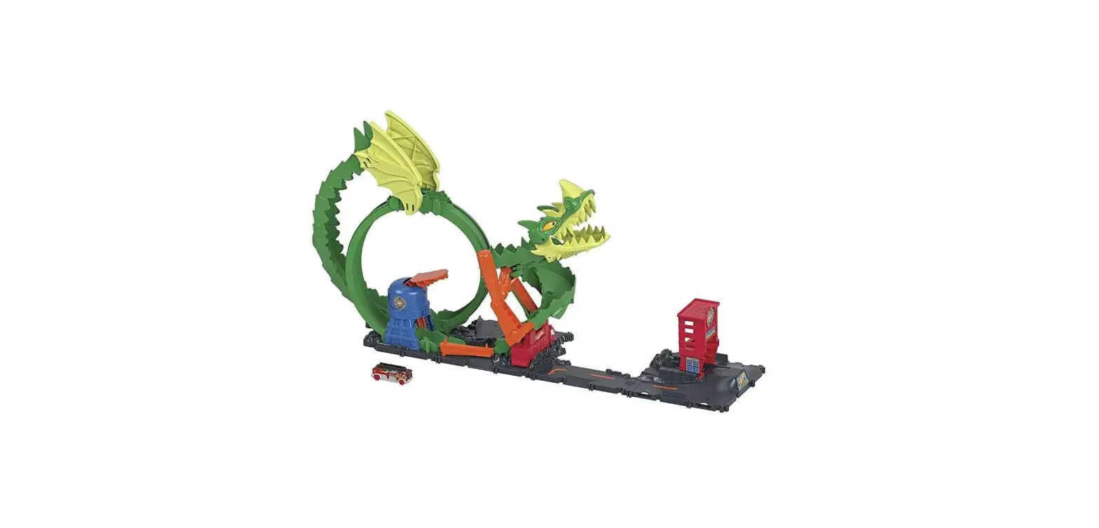 Hot Wheels Hdp03-4l Track Fire Truck City Dragon Drive Instructions