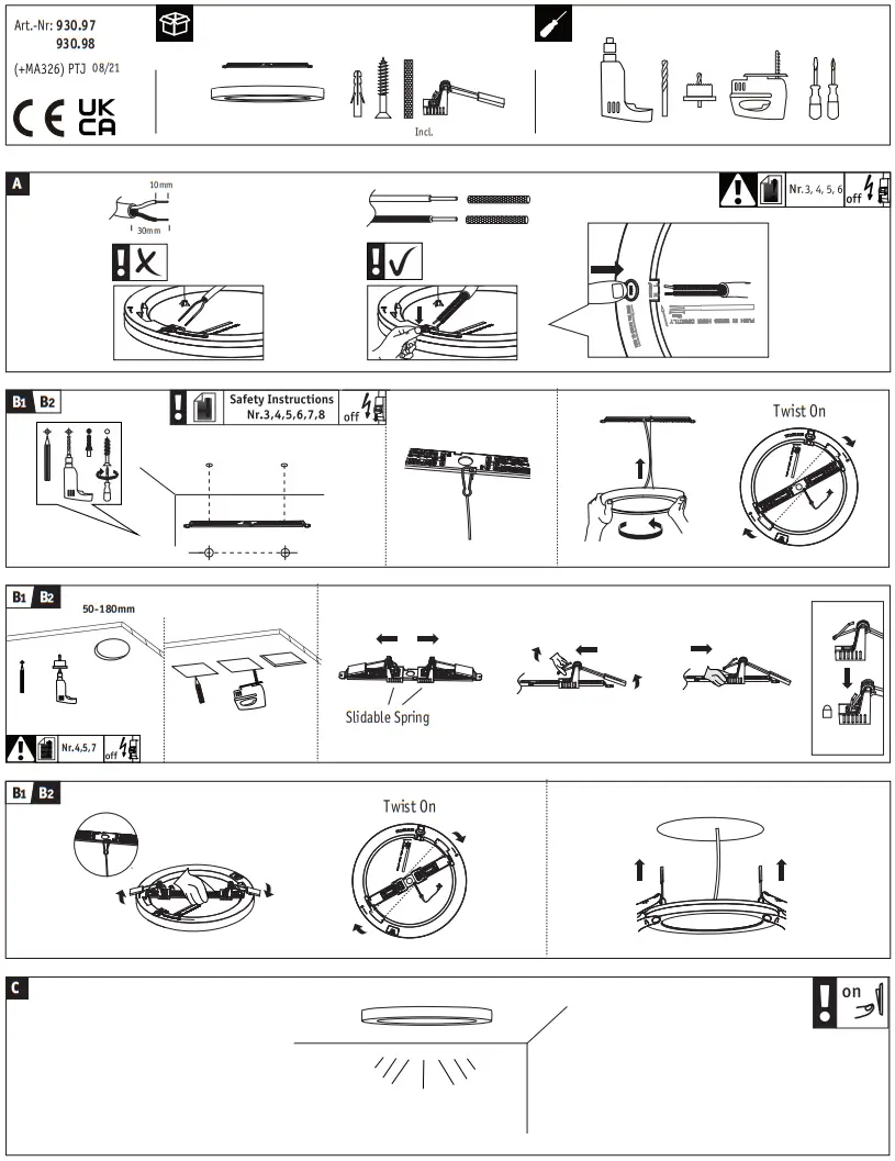 Paulmann 930.97 LED Recessed Panel 2 In 1 Cover it Round - Figure 1
