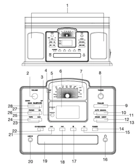 CROSLEY CR2405D Director Turntable -0