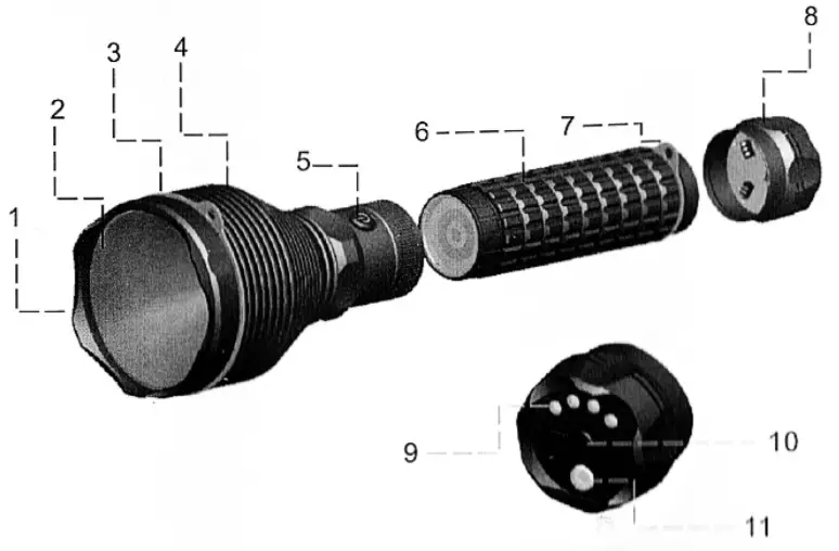 OLIGHT SR90 Intimidator Rechargeable LED Flashlight -FIGURE 3