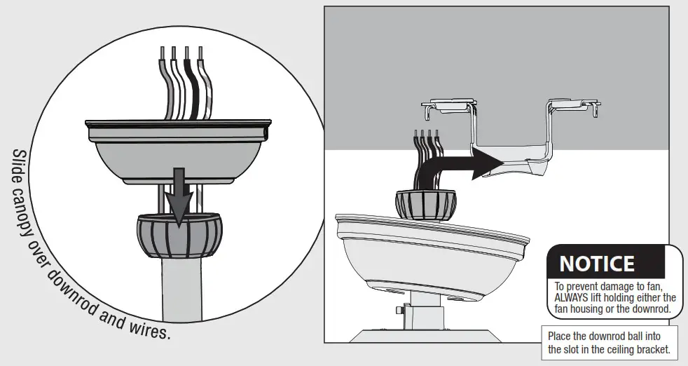 Hunter 59397 Warrant Ceiling Fan - Hanging the Fan