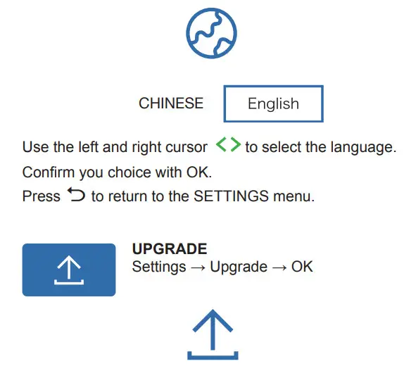 Kmart Mini DLP LED Projector - LANGUAGE SETTINGS
