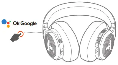 JBL UA Project Rock Over-Ear Training Headphones Google Assistant - To use Google Assistant
