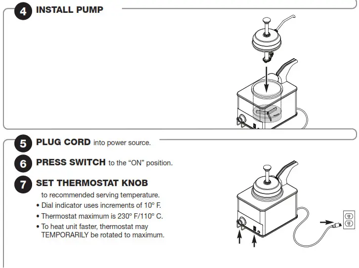 SERVER FSPW SS Merchandiser with Pump - UNIT SET-UP 2