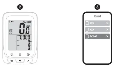 COOSPO BC107 Bike Computer Wireless GPS with Bluetooth- Bike