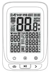 COOSPO BC107 Bike Computer Wireless GPS with Bluetooth- Button funtion