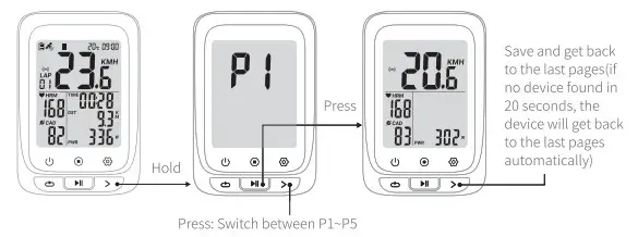 COOSPO BC107 Bike Computer Wireless GPS with Bluetooth- Connecting 2