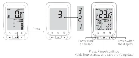 COOSPO BC107 Bike Computer Wireless GPS with Bluetooth- Cycling