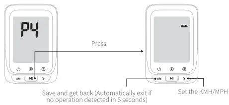 COOSPO BC107 Bike Computer Wireless GPS with Bluetooth- Setting