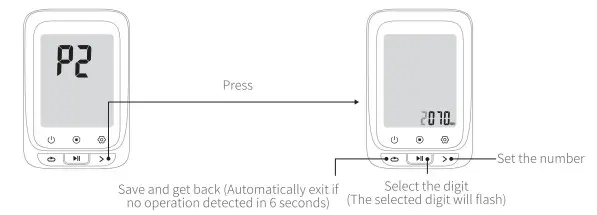 COOSPO BC107 Bike Computer Wireless GPS with Bluetooth- Size