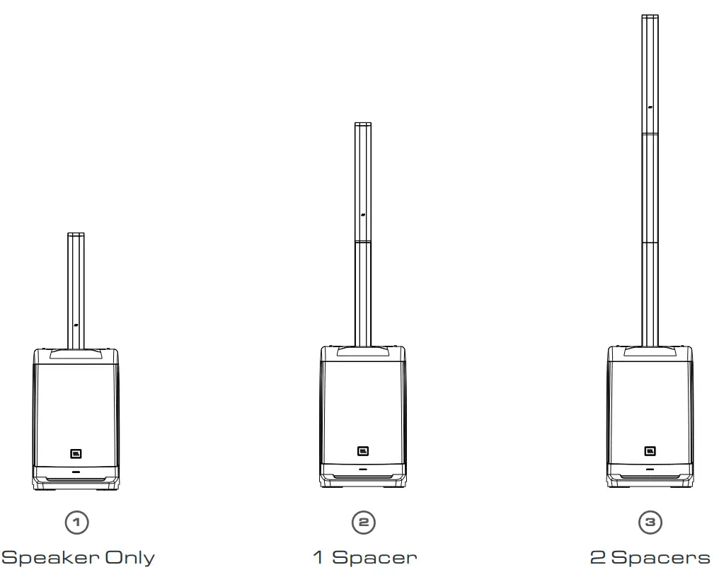 JBL EON One All in One LinearArray PA System with 6 Channel Mixer - LISTENING CONFIGURATIONS