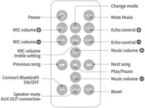 miracle m M200 Wireless Portable Karaoke Speaker - Remote Controller