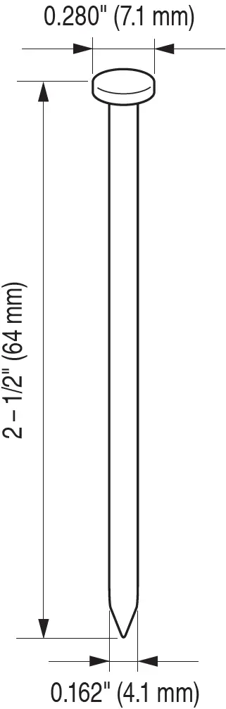 Maximum Nail Dimension