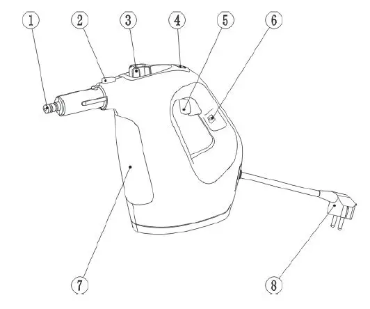 COSTWAY ES10028US Handheld Steam Cleaner-10