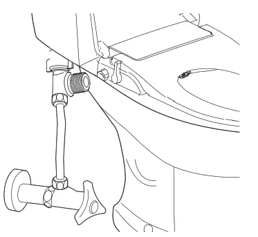 BEMIS HD 5000 Bidet Seat - attach the water