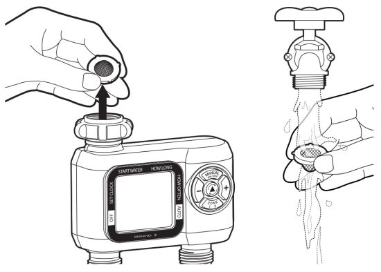 dewenwils HDWT02B Automatic Water Timer - CLEANING