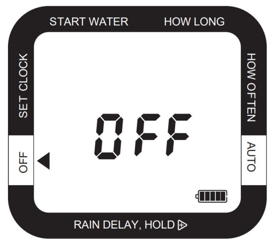 dewenwils HDWT02B Automatic Water Timer - Off Mode