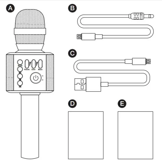 WooSheep KRMC101 Wireless Bluetooth Karaoke Microphone - box