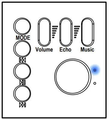 WooSheep KRMC101 Wireless Bluetooth Karaoke Microphone - button