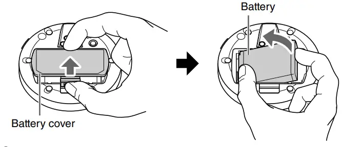 YAMAHA RM-WOM Wireless Microphone Owner's Manual - Battery cover